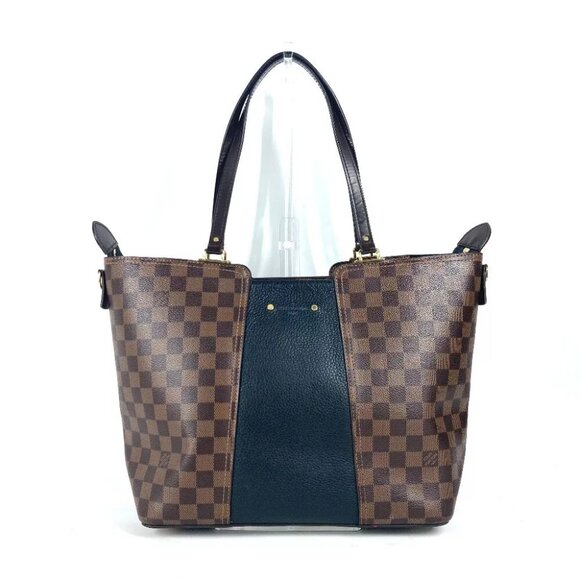 LOUIS VUITTON N44023 Damier Jersey Bag Tote Bag Shoulder Bag Brown/Black - Picture 1 of 16